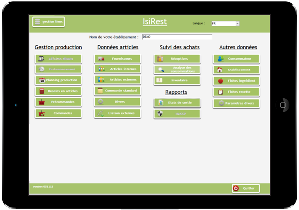 Isirest solution de gestion pour les cuisiniers Isirest solution de gestion pour les cuisiniers